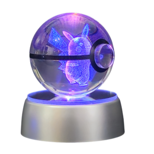 Luminária de Cristal 3D Pikachu - Pokemon